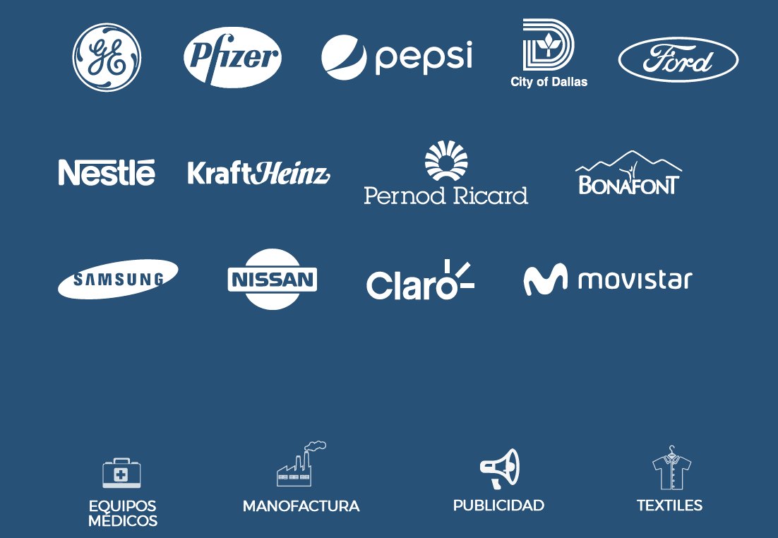 ACF slide showing principal buyer brands and industries served