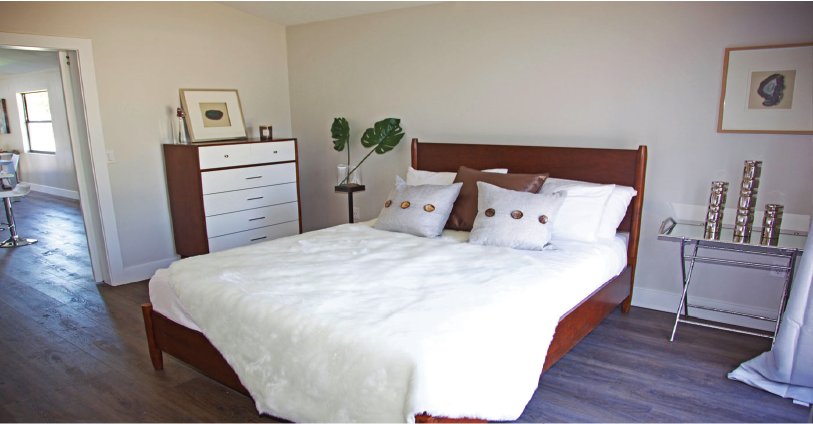 Bedroom interior with soft daylight